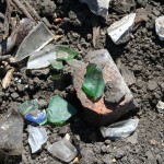 st mary cemetery assortment of glass in plowed field